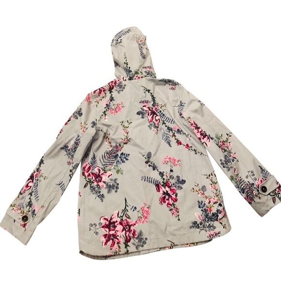 Joules Rightas Rain Gray Floral Rain Jacket NWOT Women’s US8 UK12 - Picture 9 of 11